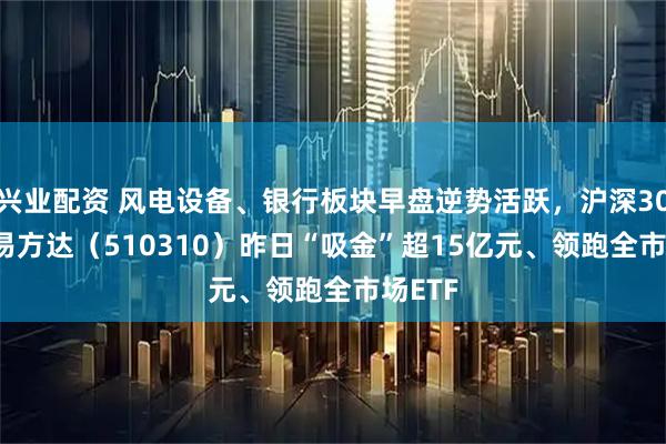 兴业配资 风电设备、银行板块早盘逆势活跃，沪深300ETF易方达（510310）昨日“吸金”超15亿元、领跑全市场ETF